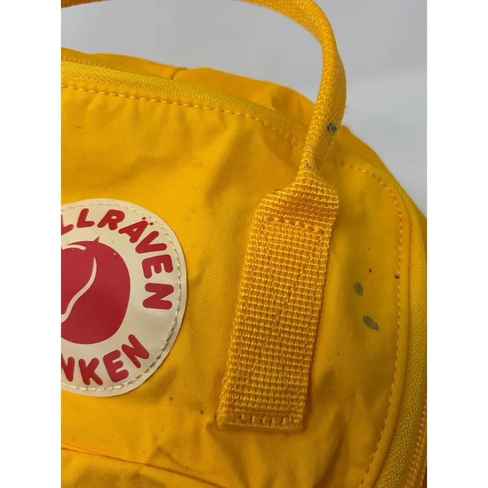 Fjallraven backpack yellow *lots of wear* small child